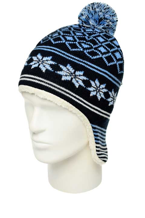 Pánská pletená čepice - 9300 - tmavě modrá