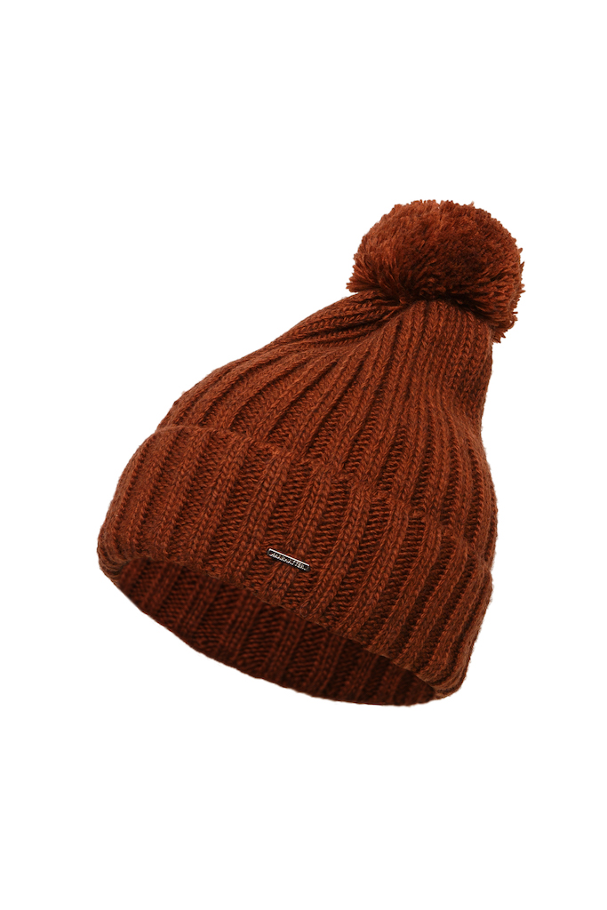 Dámská pletená čepice - 1019 - terakotová