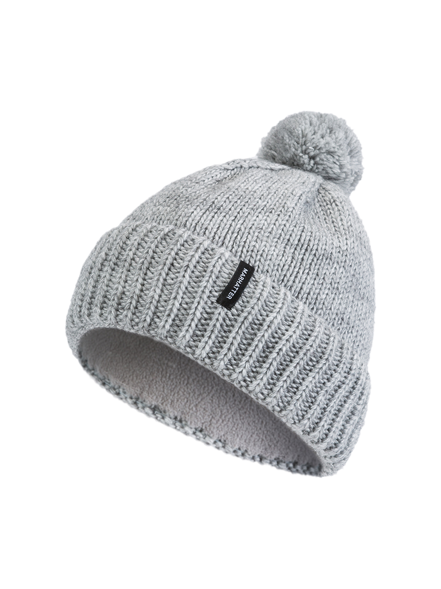 Dámská pletená čepice - 1538 - světle šedá