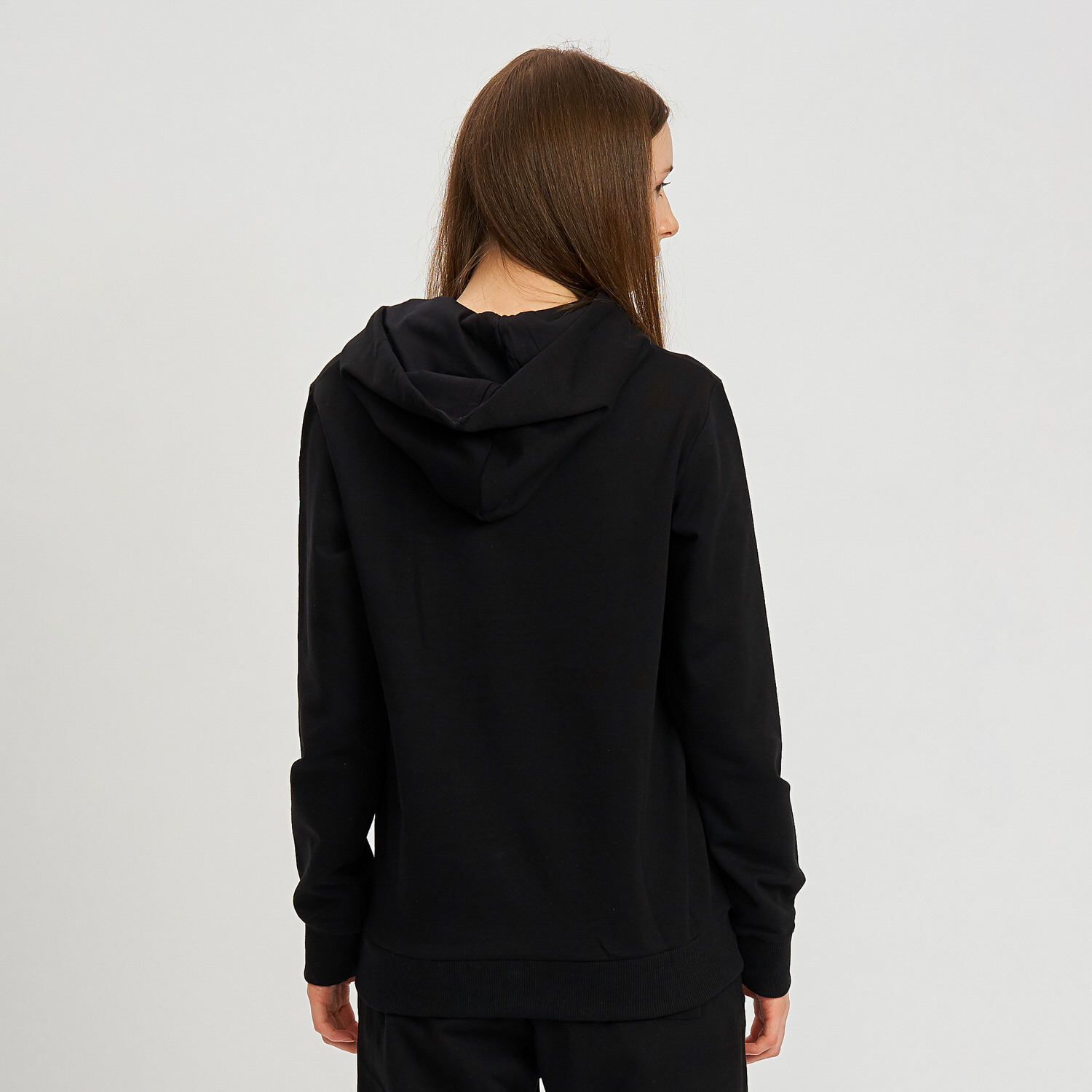 Dívčí mikina s kapucí WGSW - černá 158