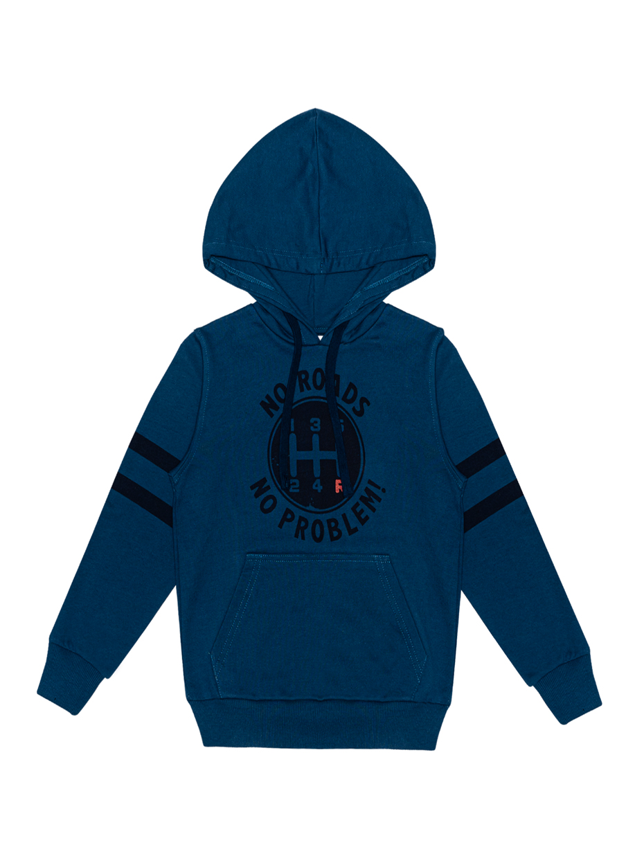 Chlapecká mikina s kapucí Future - tmavě modrá 152