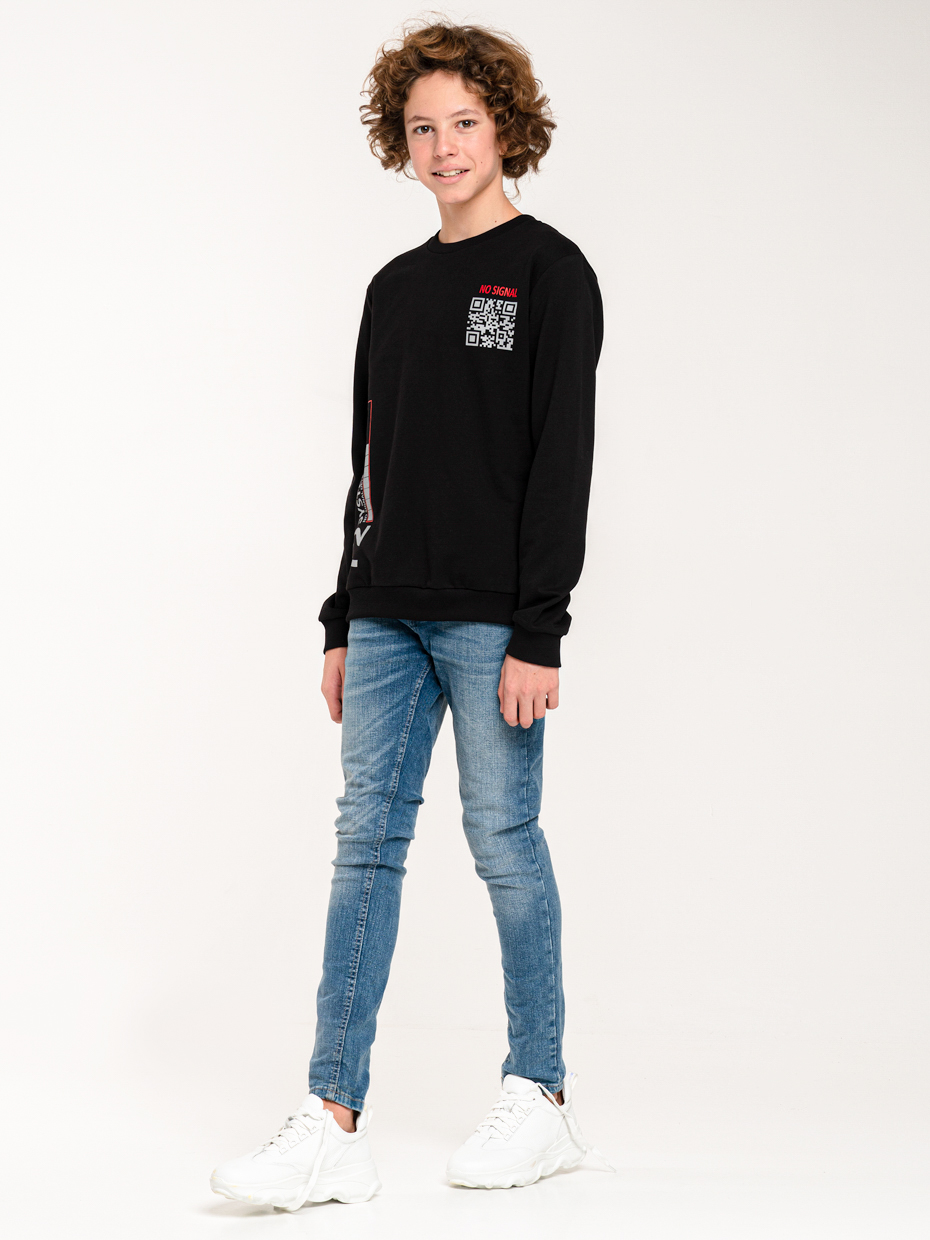 Chlapecká mikina No Signal - černá 140