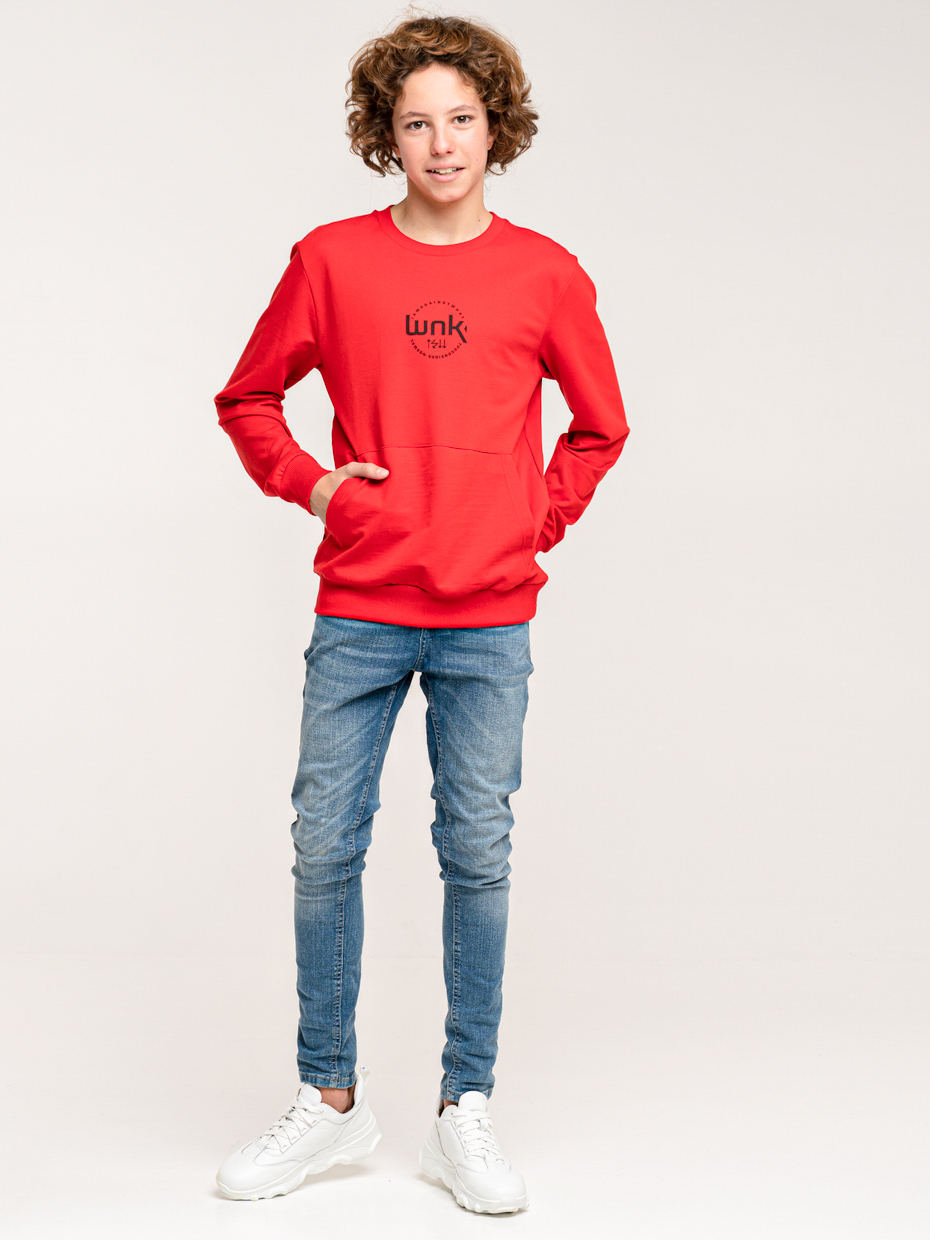 Chlapecká mikina WNK - červená 164