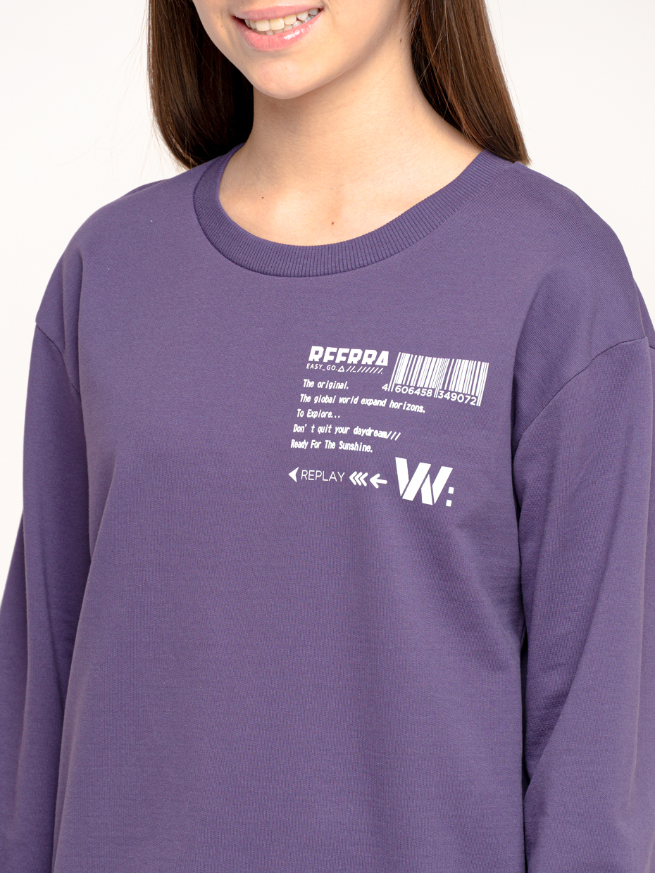 Dívčí mikina Replay - fialová 158