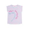 Dívčí tričko Good Vibes - bílá - pruhy - velikost 164