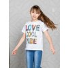 Dívčí tričko Love Cool Vibe - bílá - velikost 164