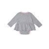 Dívčí body Tygřík se sukýnkou - šedý melanž - velikost 92
