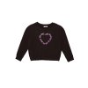 Dívčí mikina Srdce - černá - velikost 164