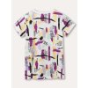 Dívčí pyžamo - krátký rukáv, dlouhé kalhoty Dream On - bílá/fialová - velikost 164