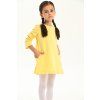 Dívčí šaty ve žluté barvě - na postavě - kapsa