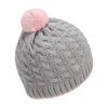 Dívčí pletená čepice - 9489 - světle šedá - pro obvod hlavy 54 cm
