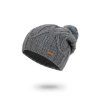 Dámská pletená čepice - 9568 - šedá/modrá — Marhatter