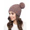 Dámská pletená čepice - 9568 -  kakaová - pro obvod hlavy 58 cm