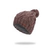 Dámská pletená čepice - 9568 -  kakaová - pro obvod hlavy 58 cm