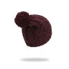 Dámská pletená čepice - 9568 - vínová - pro obvod hlavy 58 cm