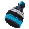 Chlapecká pletená čepice - 8387 - tmavě modrá/modrá - pro obvod hlavy 54 cm