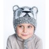 Chlapecká pletená čepice - 7958 - šedo-modrá