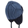 Chlapecká pletená čepice - 7987 - džínsová