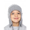 Chlapecká pletená čepice - 7987 - světle šedá