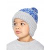 Chlapecká pletená čepice - 9321 - světle šedá
