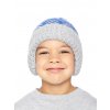 Chlapecká pletená čepice - 9321 - světle šedá - pro obvod hlavy 52 cm