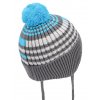 Chlapecká pletená čepice - 9364 - tmavě šedá - pro obvod hlavy 52 cm