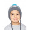 Chlapecká pletená čepice - 9364 - tmavě šedá
