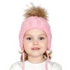 Dívčí pletená čepice - 9629 - světle růžová - pro obvod hlavy 50 cm
