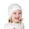 Dívčí pletená čepice - 9661 - bílá - pro obvod hlavy 50 cm