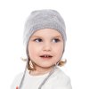 Dívčí pletená čepice - 9661 - světle šedá - pro obvod hlavy 50 cm