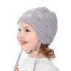 Dívčí pletená čepice - 9661 - světle šedá - pro obvod hlavy 50 cm