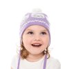 Dívčí pletená čepice - 9666 - světle fialková - pro obvod hlavy 50 cm