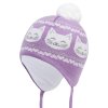 Dívčí pletená čepice - 9666 - světle fialková