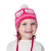 Dívčí pletená čepice - 9666 - azalková - pro obvod hlavy 50 cm