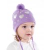 Dívčí pletená čepice - 9867 - světle fialková
