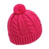 Dívčí pletená čepice - 0183 - tmavě růžová - pro obvod hlavy 54 cm