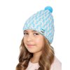 Dívčí pletená čepice - 9151 - světle modrá - pro obvod hlavy 54 cm
