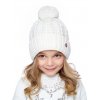 Dívčí pletená čepice - 9424 - bílá - pro obvod hlavy 54 cm