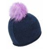 Dívčí pletená čepice - 9474 - modrá/červená — Marhatter