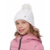 Dívčí pletená čepice - 9480 - bílá - pro obvod hlavy 54 cm
