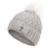 Dívčí pletená čepice - 9480 - světle šedá