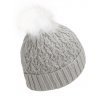 Dívčí pletená čepice - 9480 - světle šedá