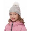 Dívčí pletená čepice - 9480 - světle šedá - pro obvod hlavy 54 cm