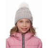 Dívčí pletená čepice - 9480 - světle šedá - pro obvod hlavy 54 cm