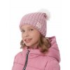 Dívčí pletená čepice - 9490 - broskvová - pro obvod hlavy 54 cm