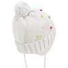 Dívčí pletená čepice - 0256 - bílá - pro obvod hlavy 52 cm