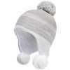 Dívčí pletená čepice - 9414 - šedá/bílá — Marhatter