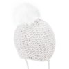 Dívčí pletená čepice - 9822 - bílá