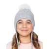 Dívčí pletená čepice - 9822 - světle šedá - pro obvod hlavy 52 cm