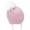 Dívčí pletená čepice - 9822 - růžová